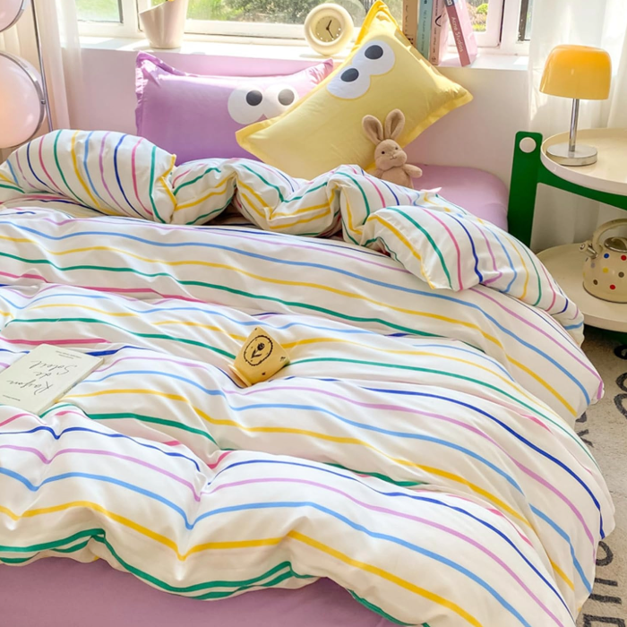 Pastel Rainbow Eye Bedding Set