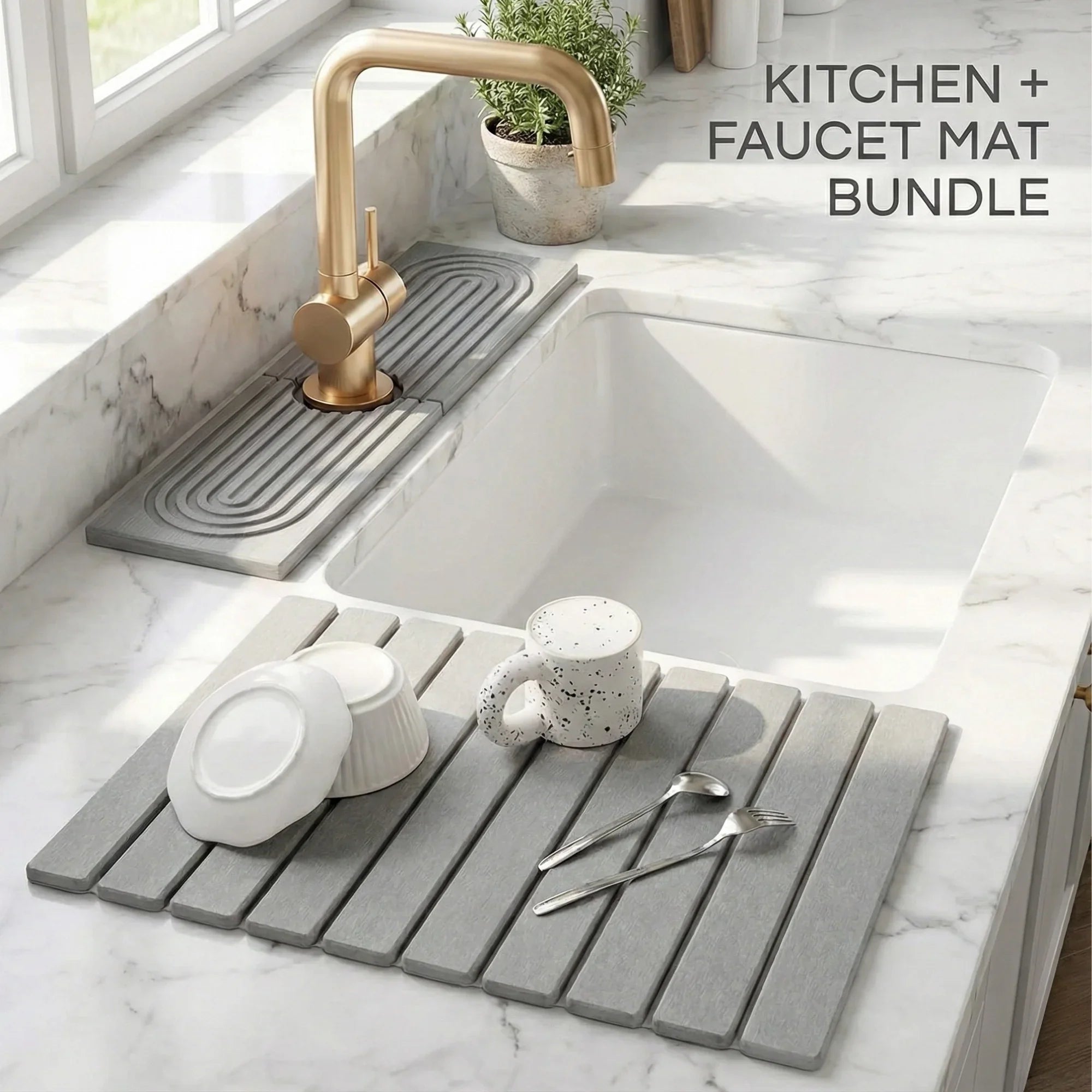 The InstaDry Faucet Stone Mat - Limited Time Offer