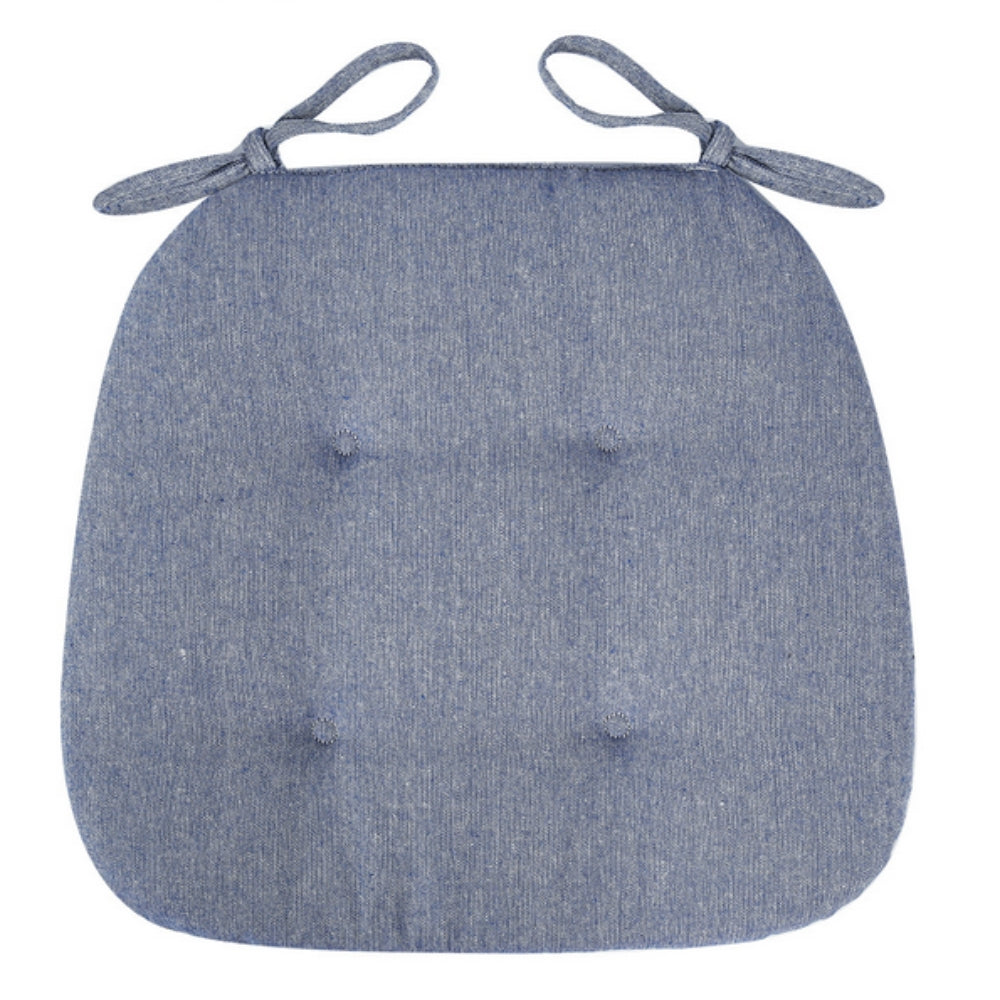 Velarre Zen Luxe Tufted Chair Cushion Denim Glint
