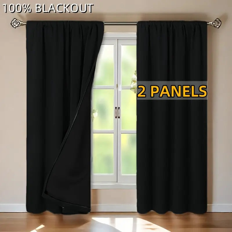 Veloura™ - Blackout Curtains Black