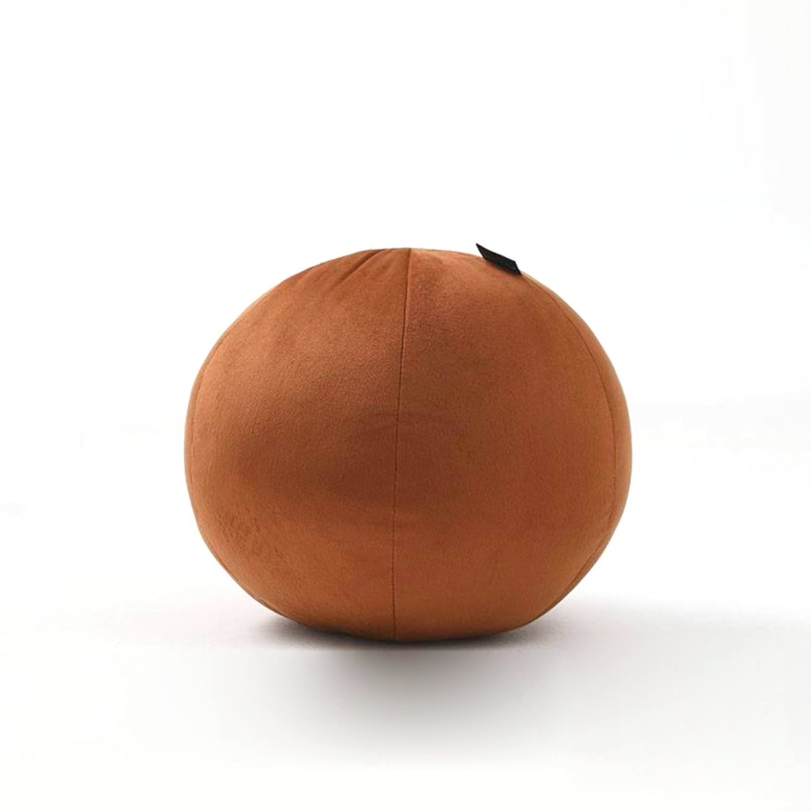 Velvety Retro Shapes Pillow Ball Rust