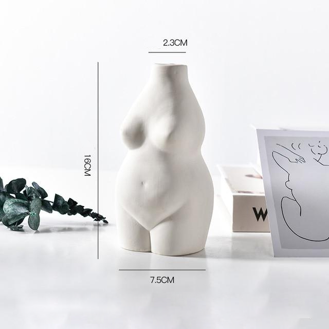 Venus Ceramic Porcelain Accent Vase White