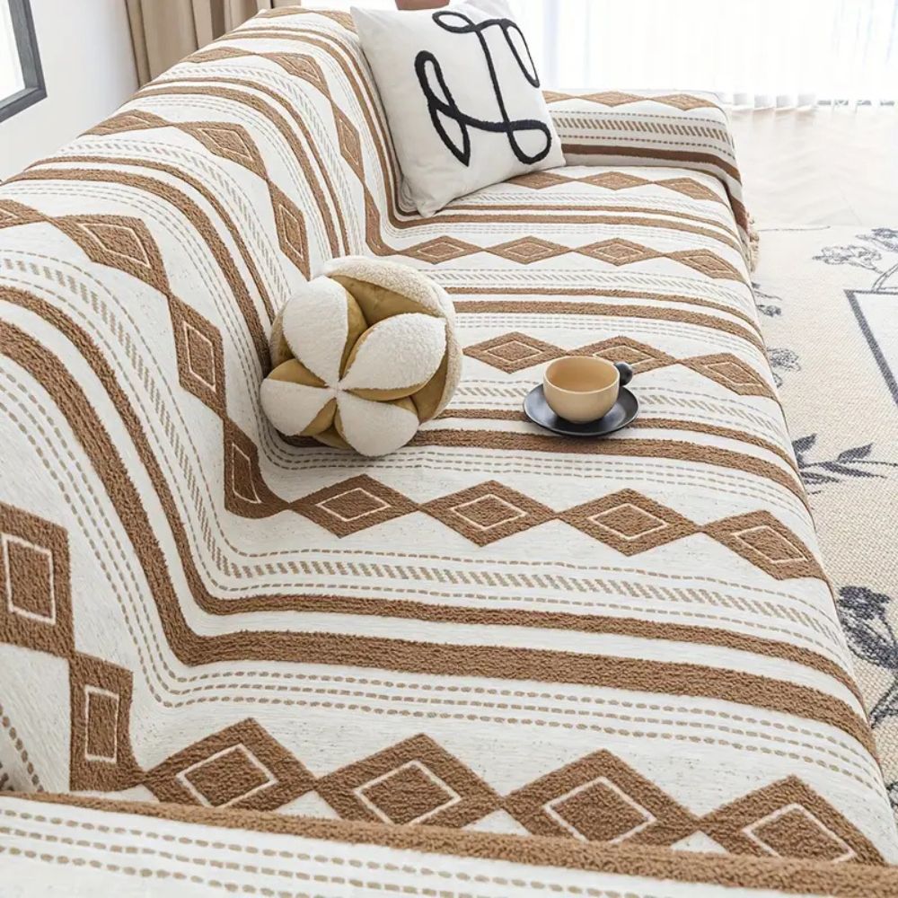 Vibe Tide Boho Sofa Cover Latte Blend