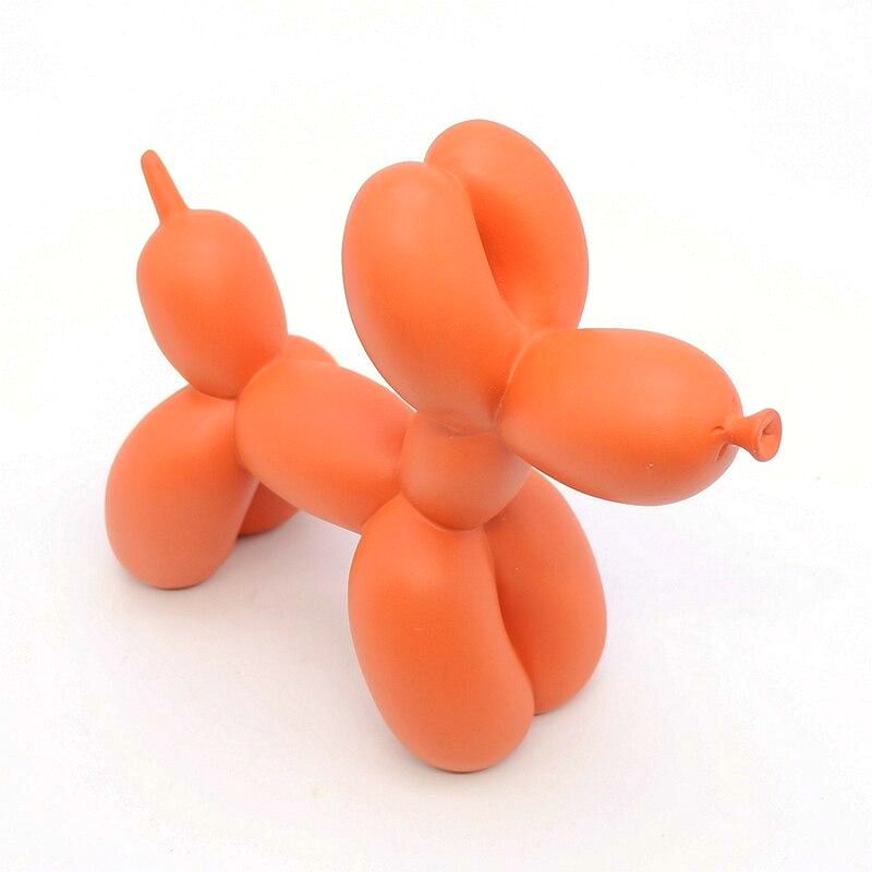 Vibrant Color Balloon Dog Sculpture Orange