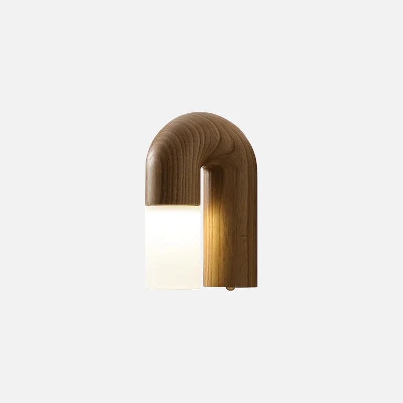 Vintage Ash Wood Wall Lamp Oak