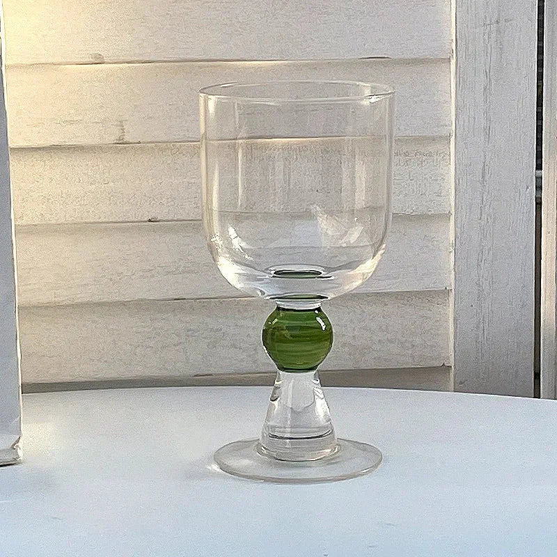Vintage Clear Wine Glass