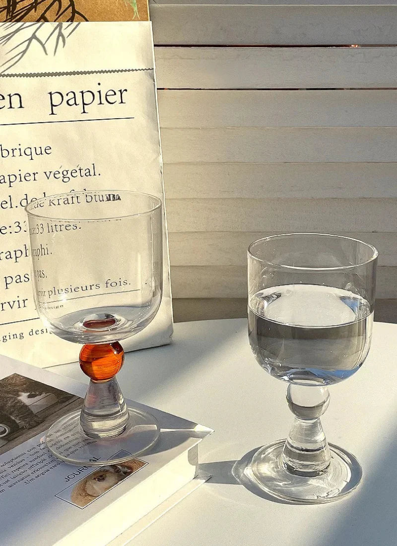 Vintage Clear Wine Glass