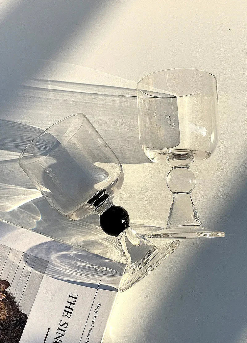 Vintage Clear Wine Glass