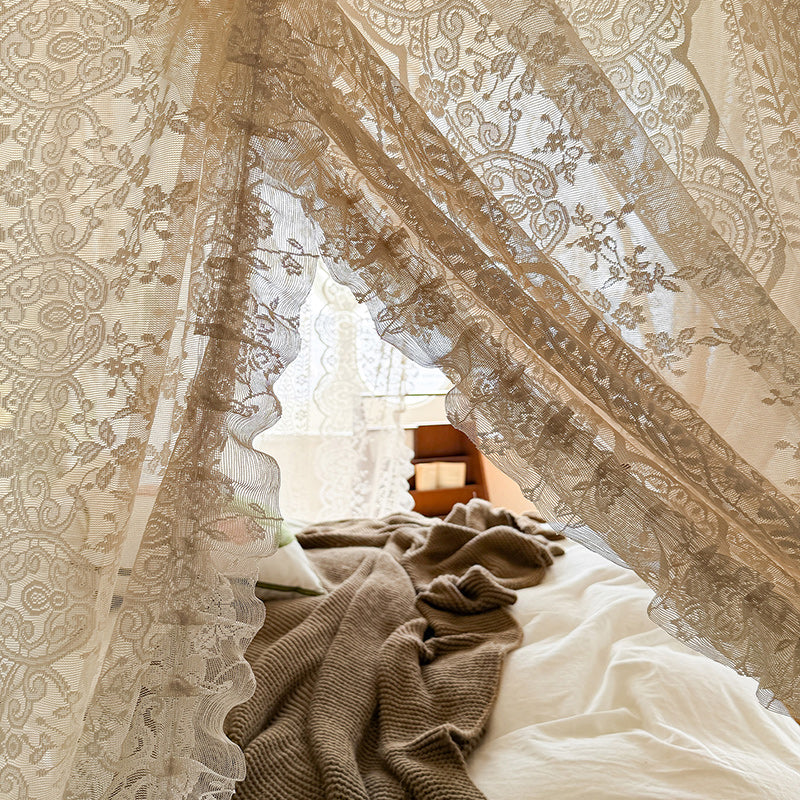 Romantic Lace Bed Canopy – Vintage Cottage Style