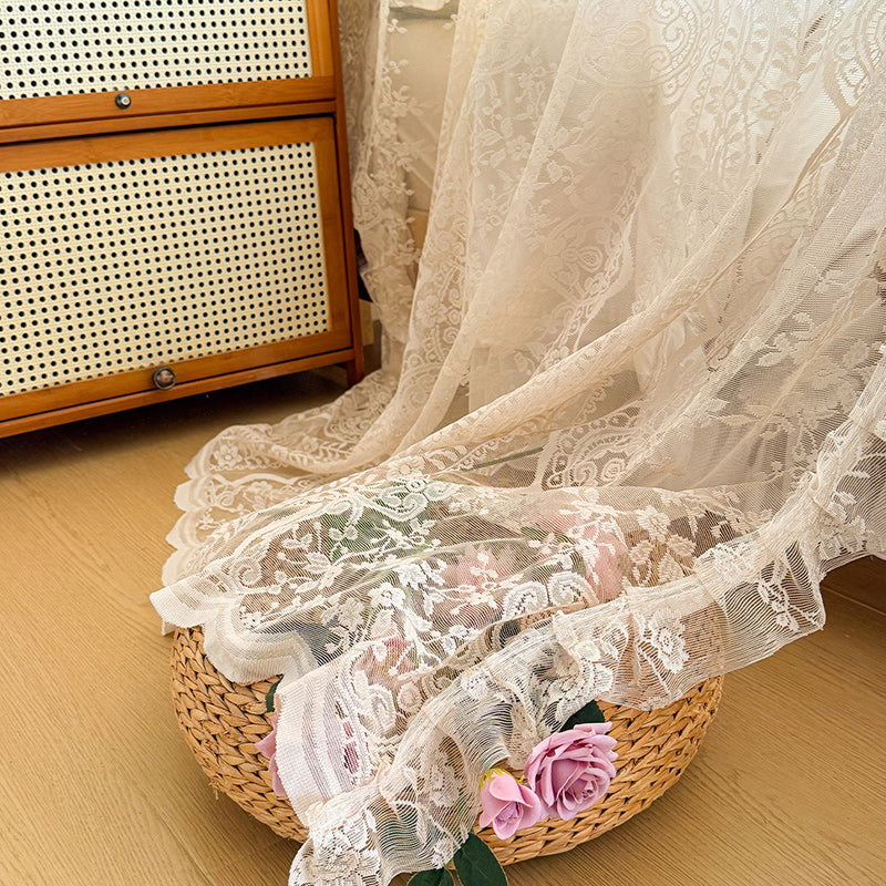 Romantic Lace Bed Canopy – Vintage Cottage Style