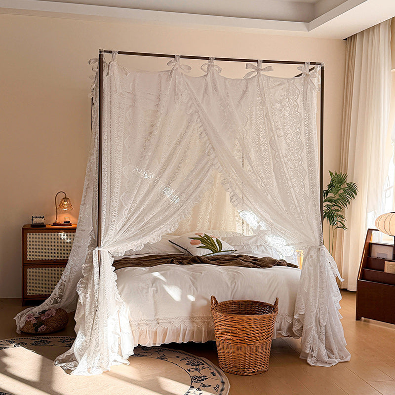 Romantic Lace Bed Canopy – Vintage Cottage Style