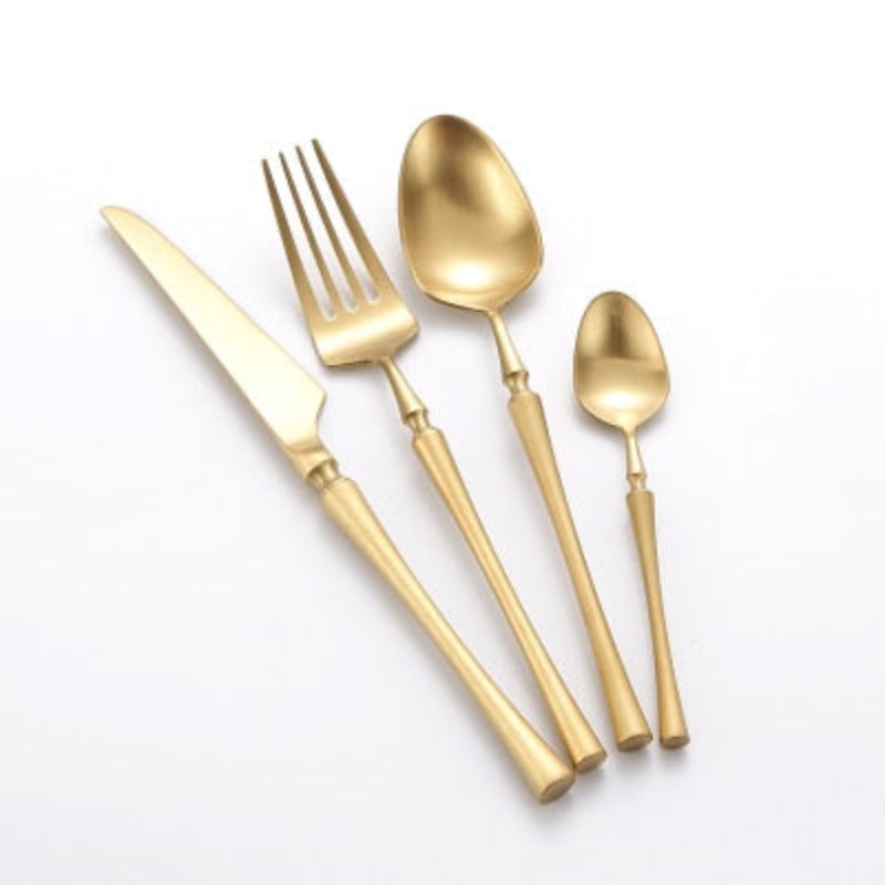Vintage Dutchess Stainless Steel Flatware Set Gold 24 Piece