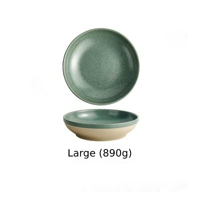 Vintage Jade Ceramic Dinner Plate and Bowl Large Bowl