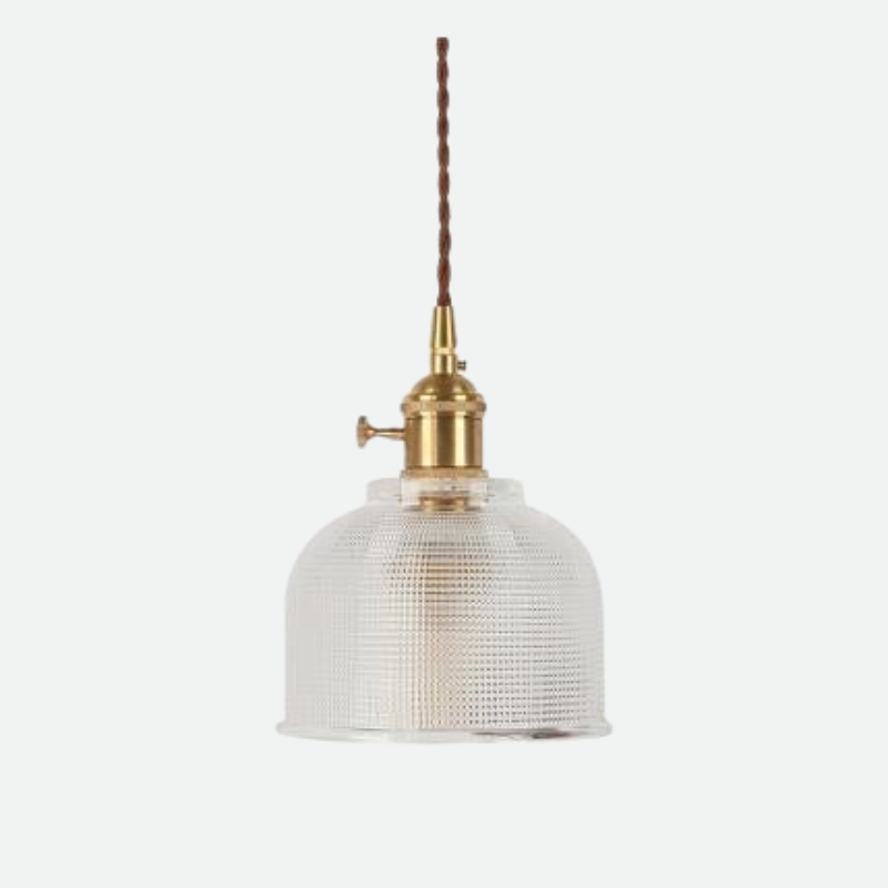 Vintage Petal Crystal Pendant Light Collection Frosted Dome