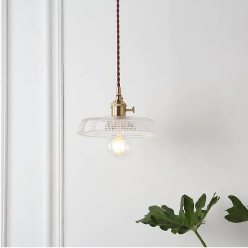 Vintage Petal Crystal Pendant Light Collection Textured Disc
