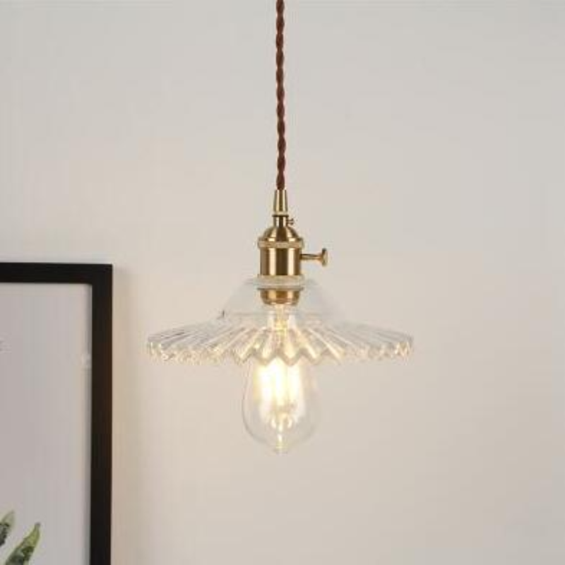 Vintage Petal Crystal Pendant Light Collection Petal Flared Disc