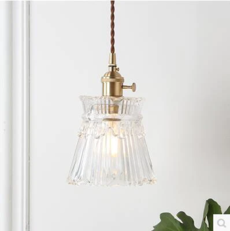 Vintage Petal Crystal Pendant Light Collection Textured Drum