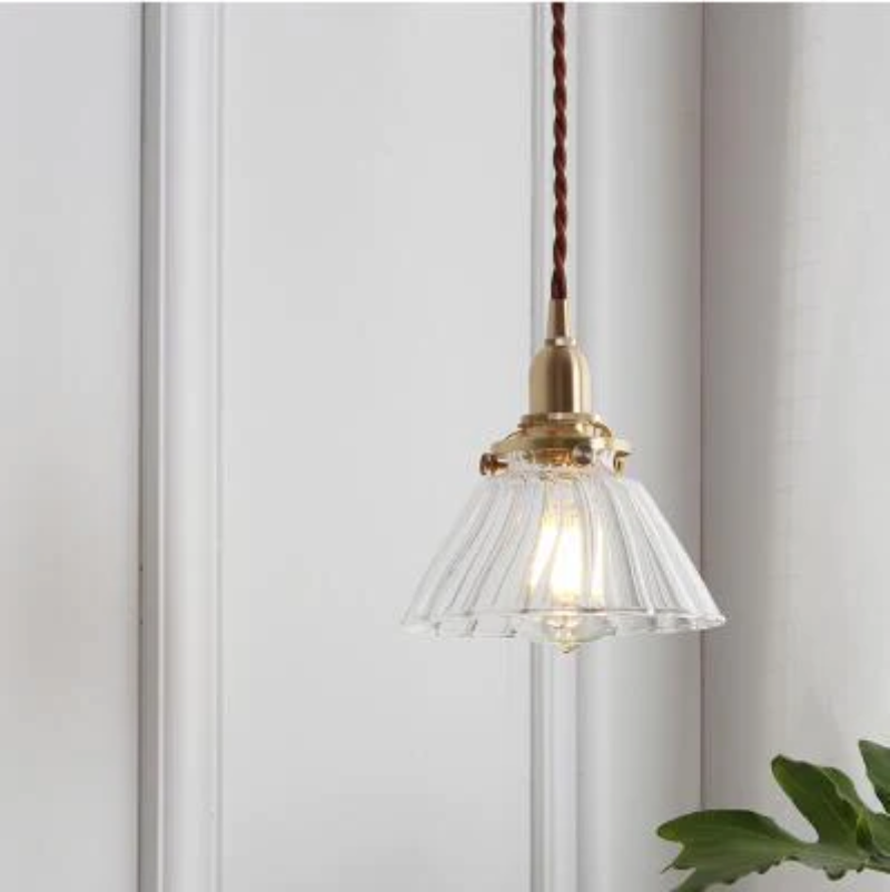Vintage Petal Crystal Pendant Light Collection Wave Empire