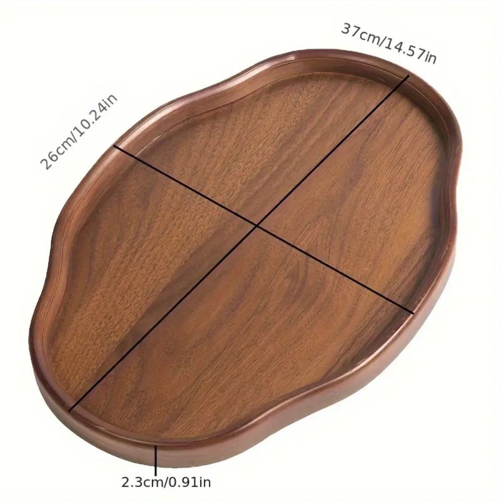 Vintage-Style Bamboo Serving Tray 14.5"x10"x1"