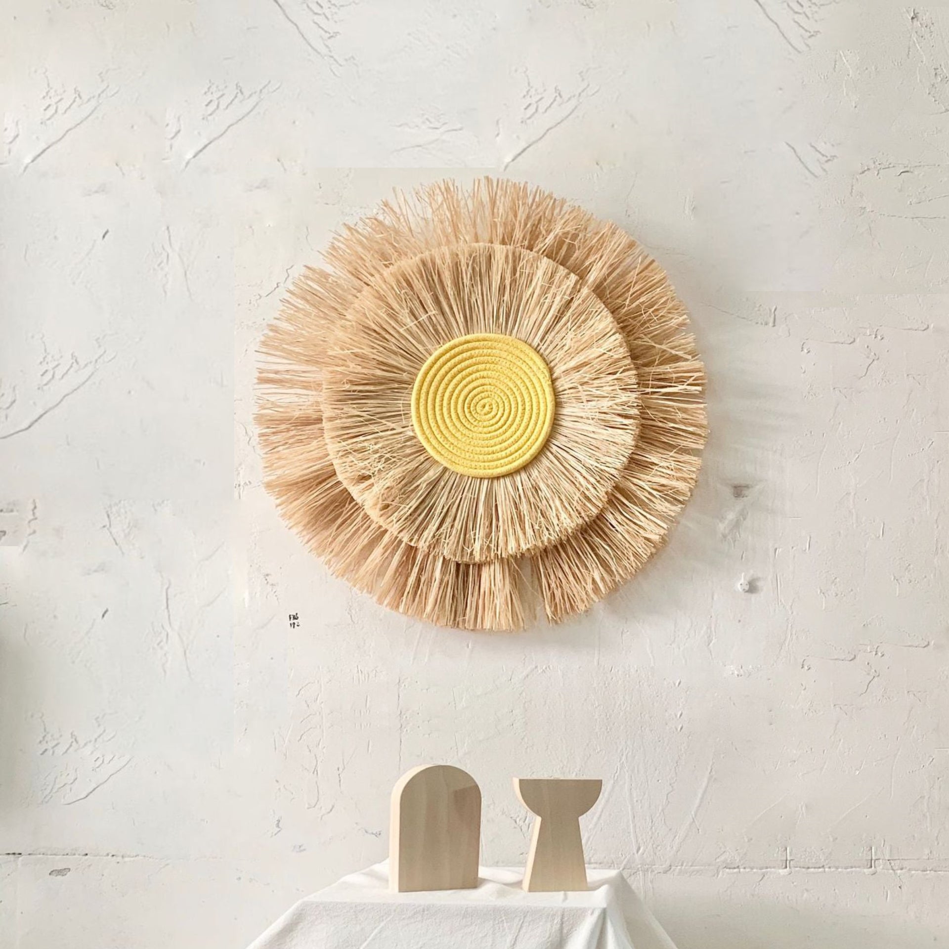 Vintage Sun Straw Wall Art Big Sun