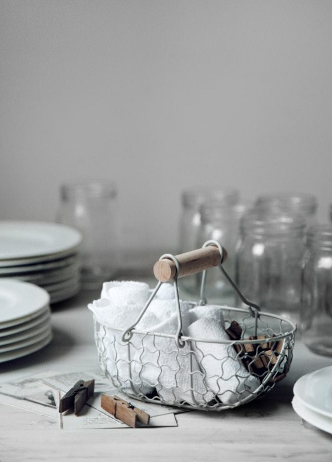 Vintage Wrought Iron Basket