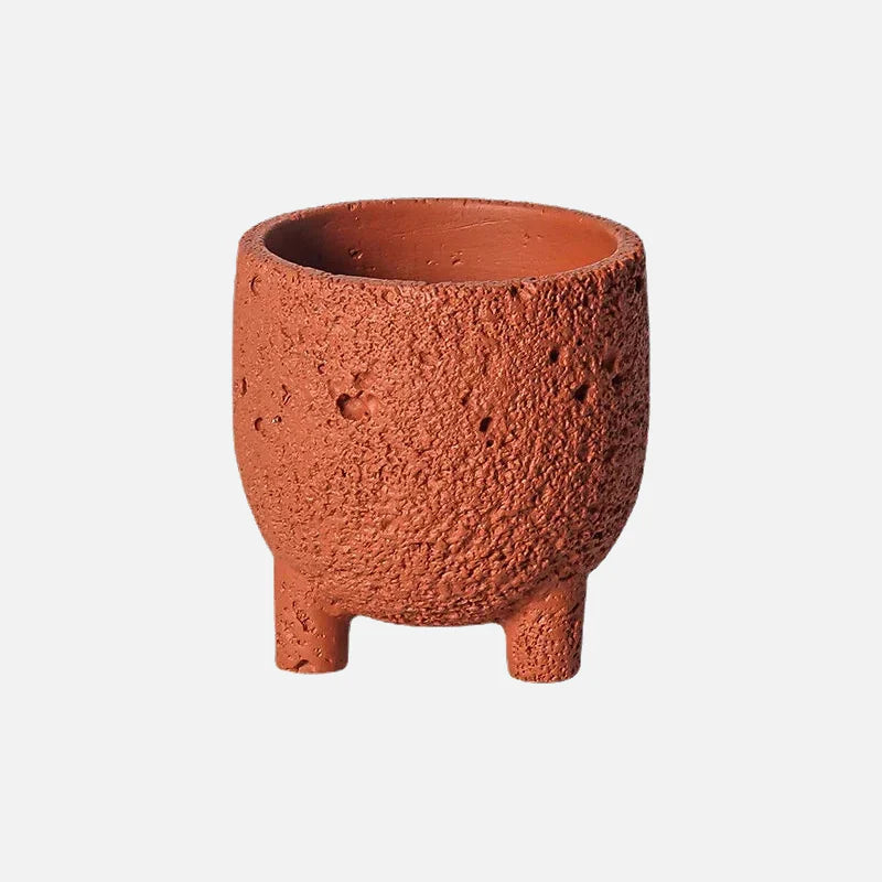 Volcano Rock Planter Red