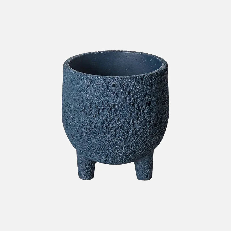 Volcano Rock Planter Blue