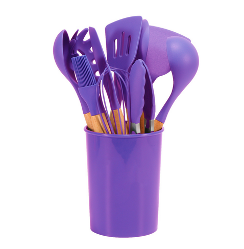 Silicone Cooking Utensils Set Lilac