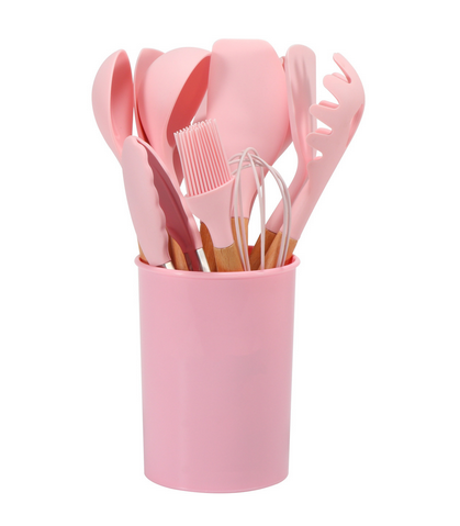 Silicone Cooking Utensils Set Blush