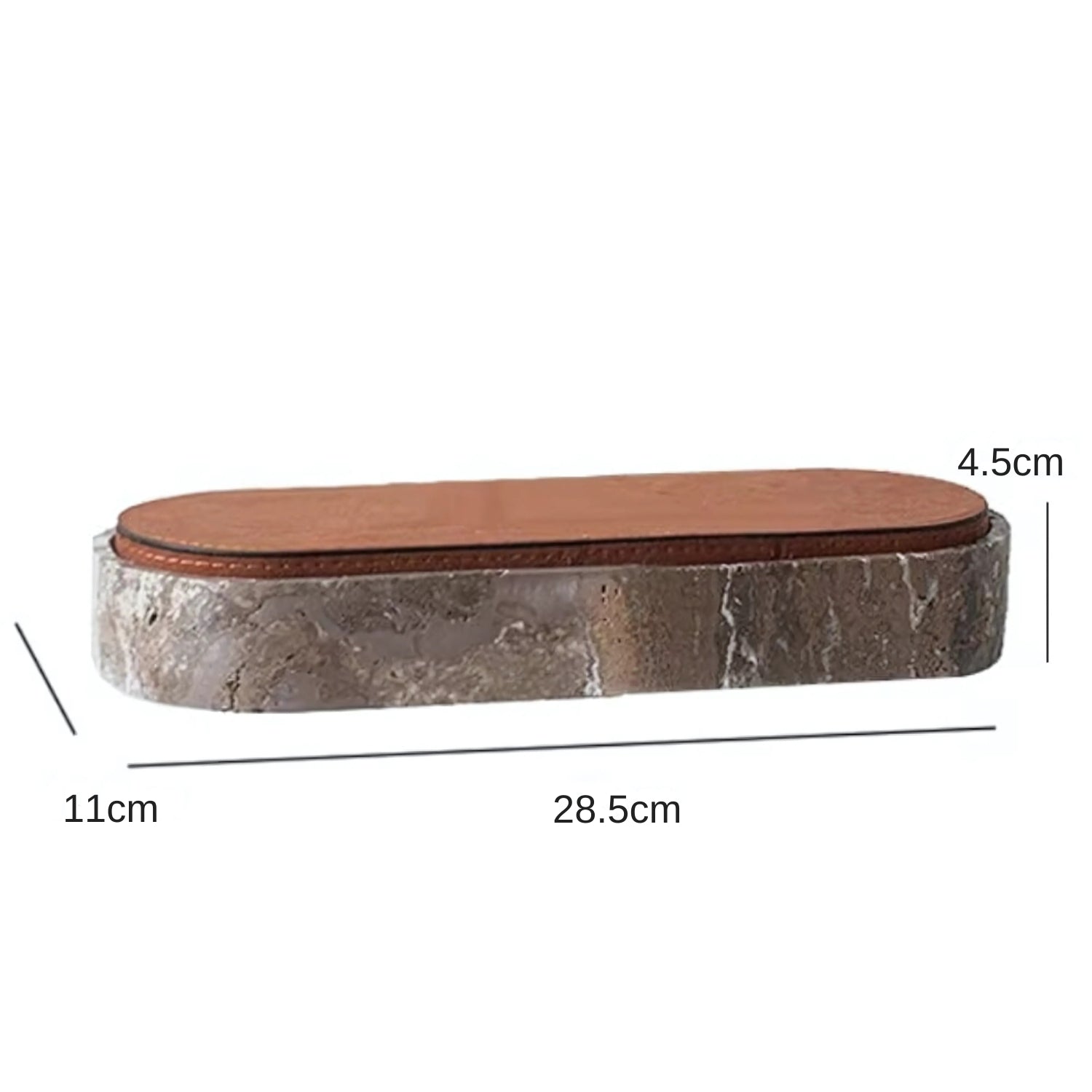 Marble Leather Lid Jewelry Storage Box Large Box