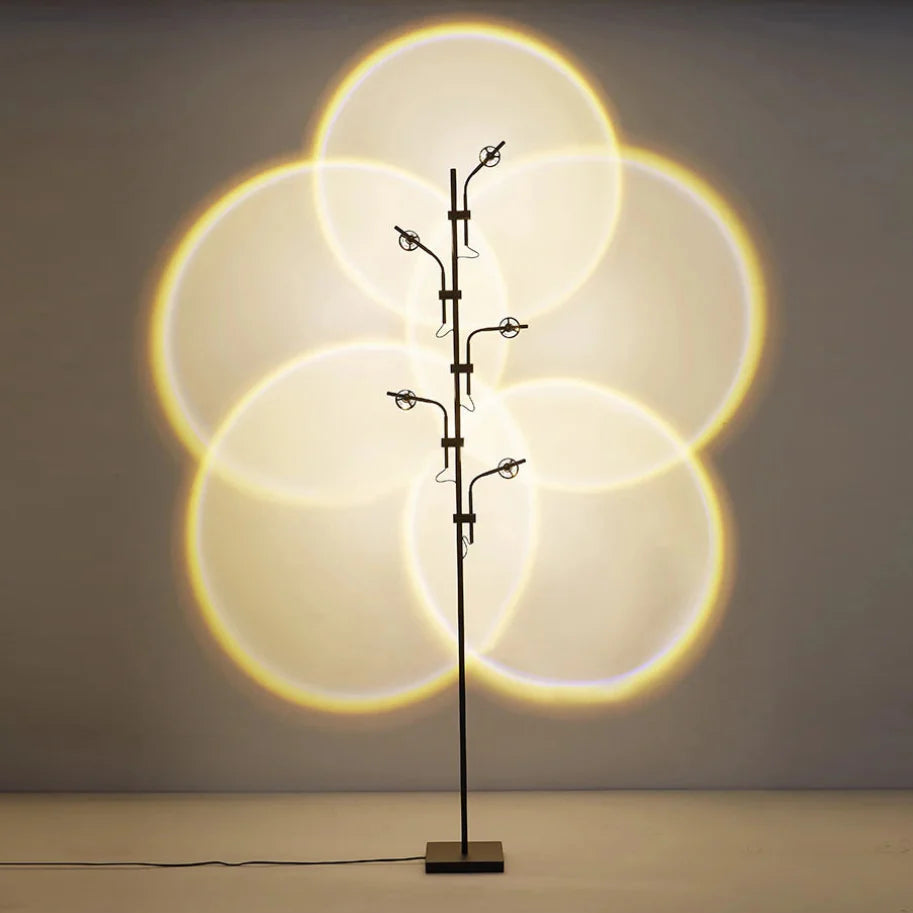 Wa Contemporary Floor & Table Lamp Floor Lamp 5 Head Black