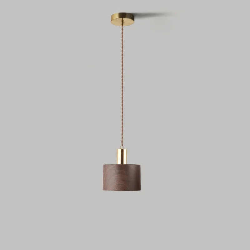 Walden Brass Pendant Light Walnut