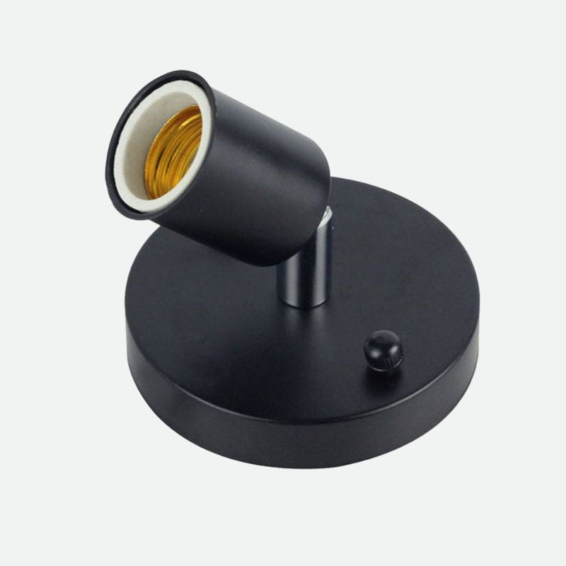 Wall Light Socket Metal Lamp Black