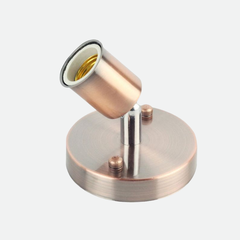 Wall Light Socket Metal Lamp Rose Gold