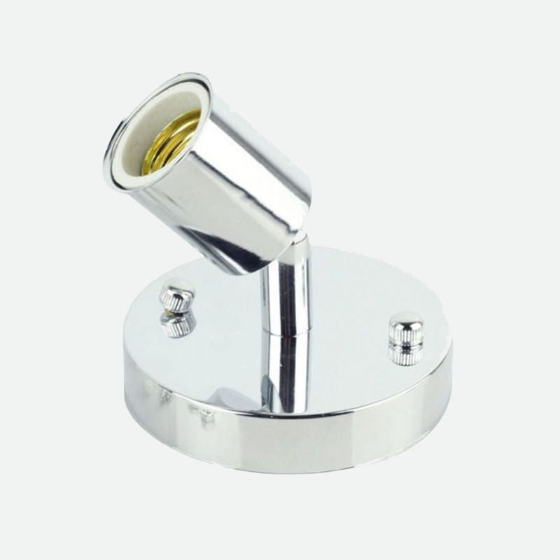 Wall Light Socket Metal Lamp Silver