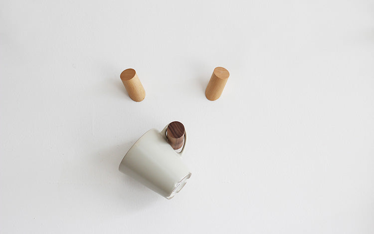 Wall Peg Hooks in Natural Wood