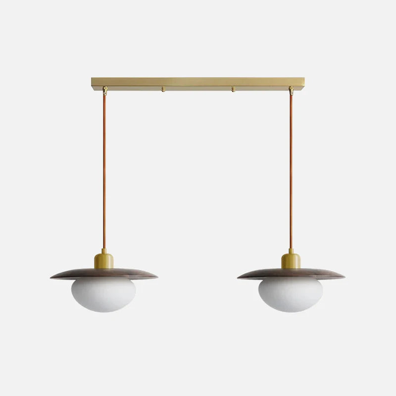 Walnut Nest LED Pendant Light Walnut Double