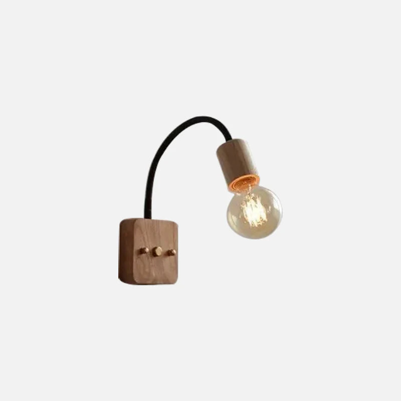 Walnut Wood Adjustable Wall Lamp Log