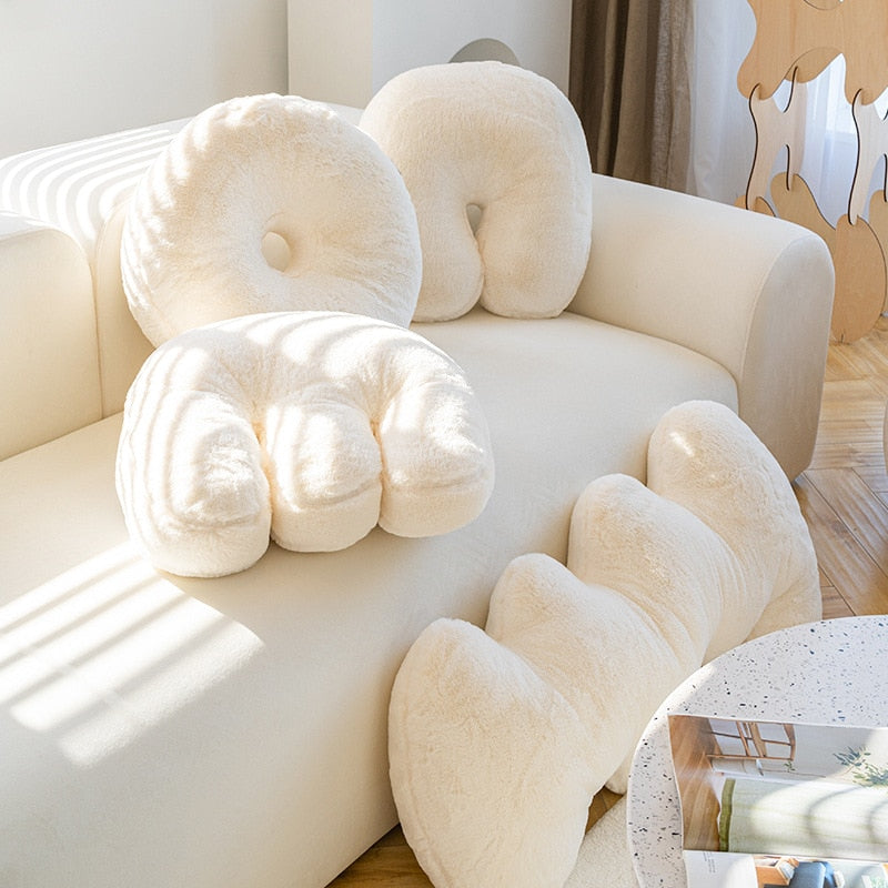 Wave & Plush White Pillows
