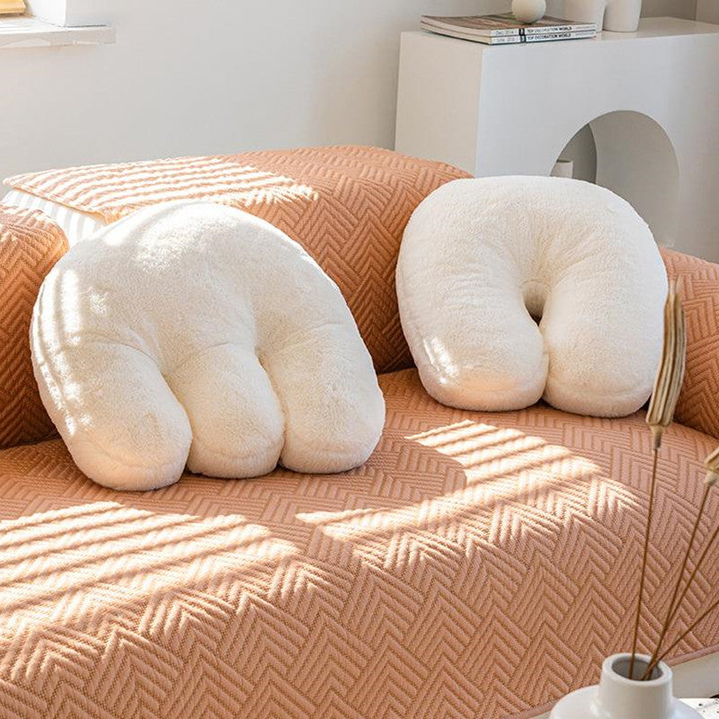 Wave & Plush White Pillows