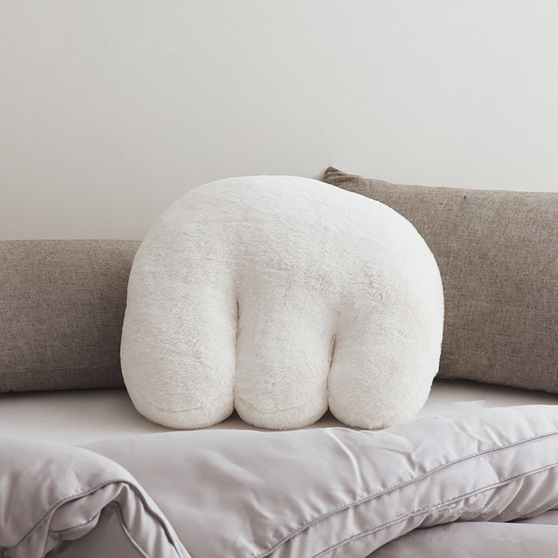 Wave & Plush White Pillows M-shape