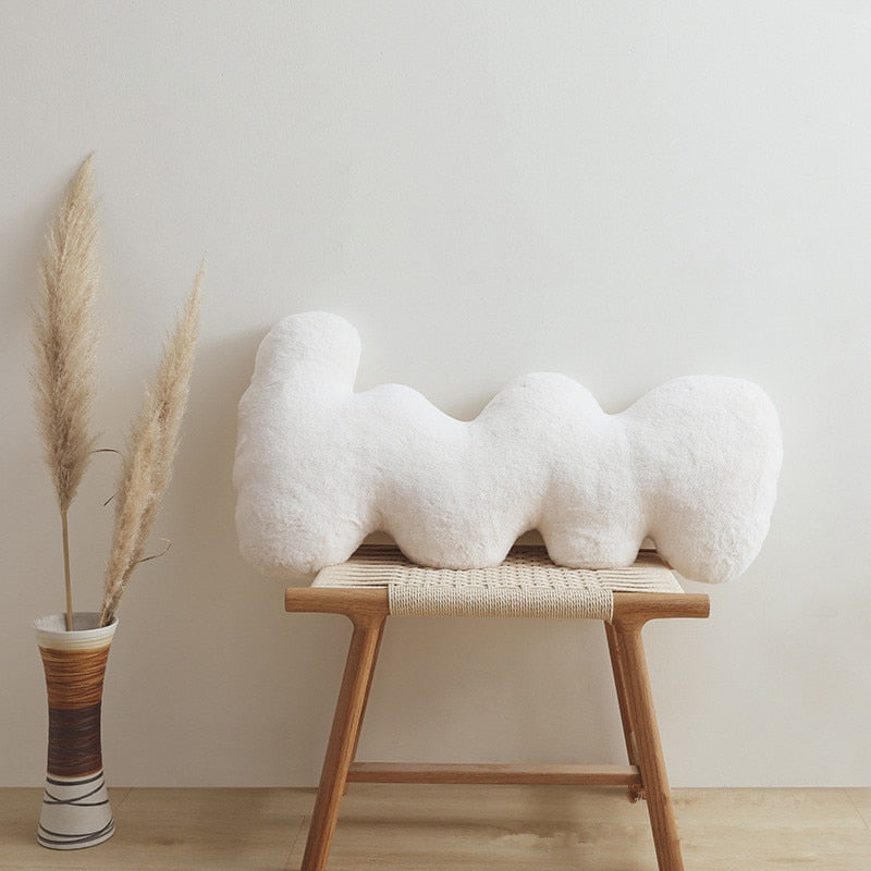 Wave & Plush White Pillows Wave