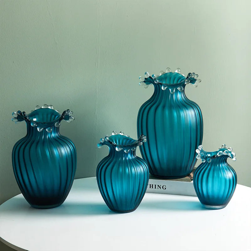 Wave Ripple Glass Vase