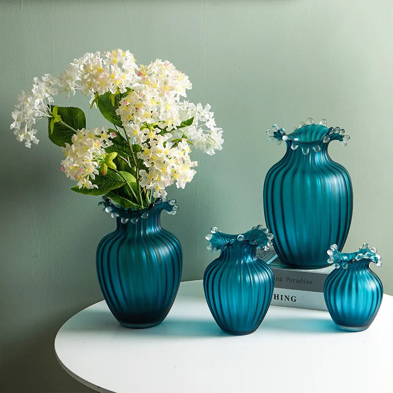 Wave Ripple Glass Vase