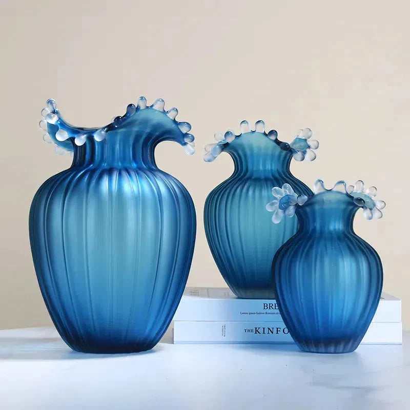 Wave Ripple Glass Vase