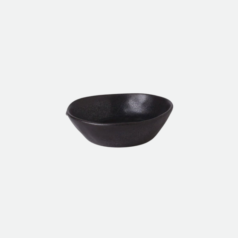 Welding Handmade Ceramic Porcelain Dinnerware Medium Bowl Black
