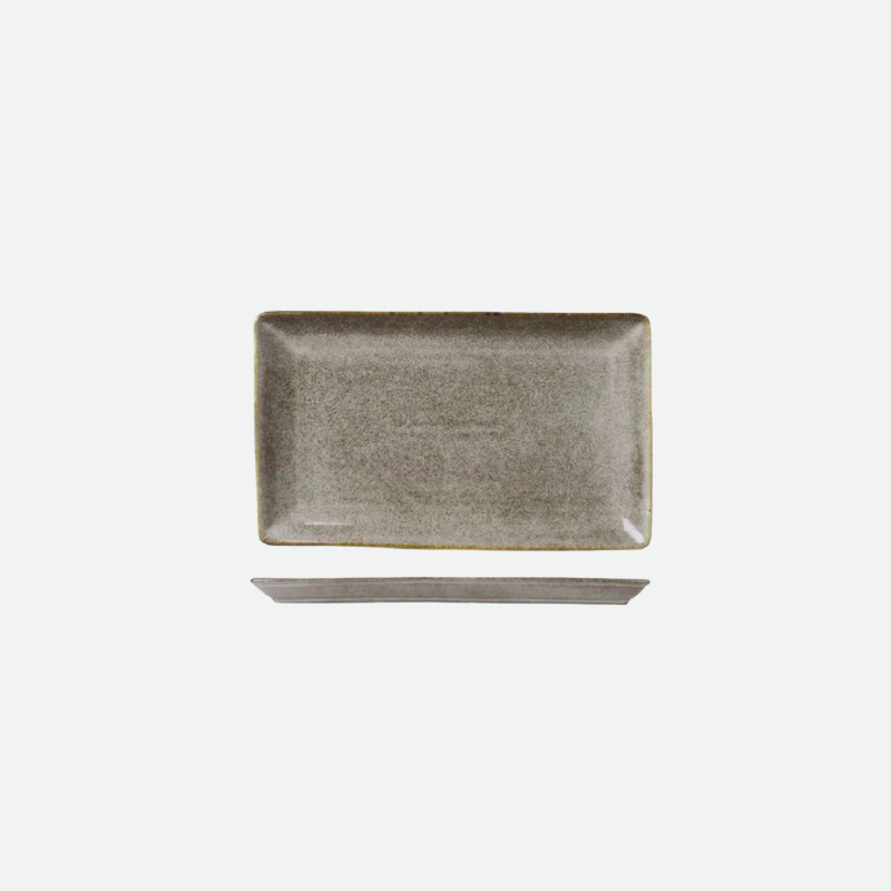 Welding Handmade Ceramic Porcelain Dinnerware Large Rectangular Plate Grey