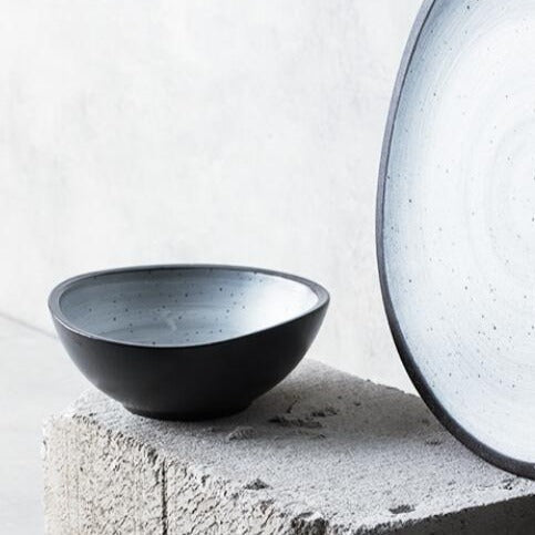 Whipped Pebble Bowl & Platter Set Medium bowl