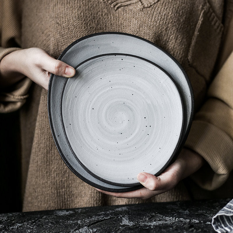 Whipped Pebble Bowl & Platter Set