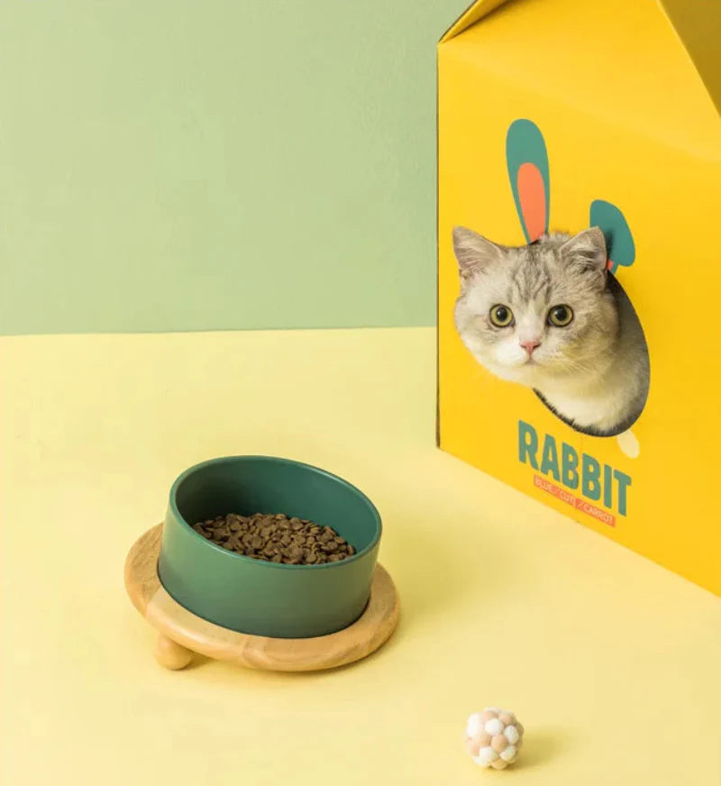 Whisker Wood Pet Feeding Bowl